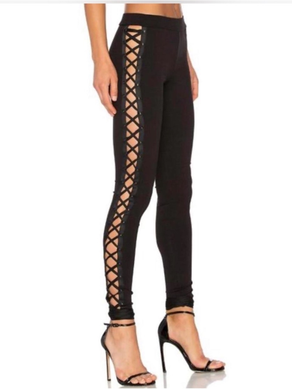 NWT FENTY x Puma by Rihanna Black Lace-Up Side-Panel Leggings size Medium